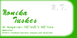 monika tuskes business card